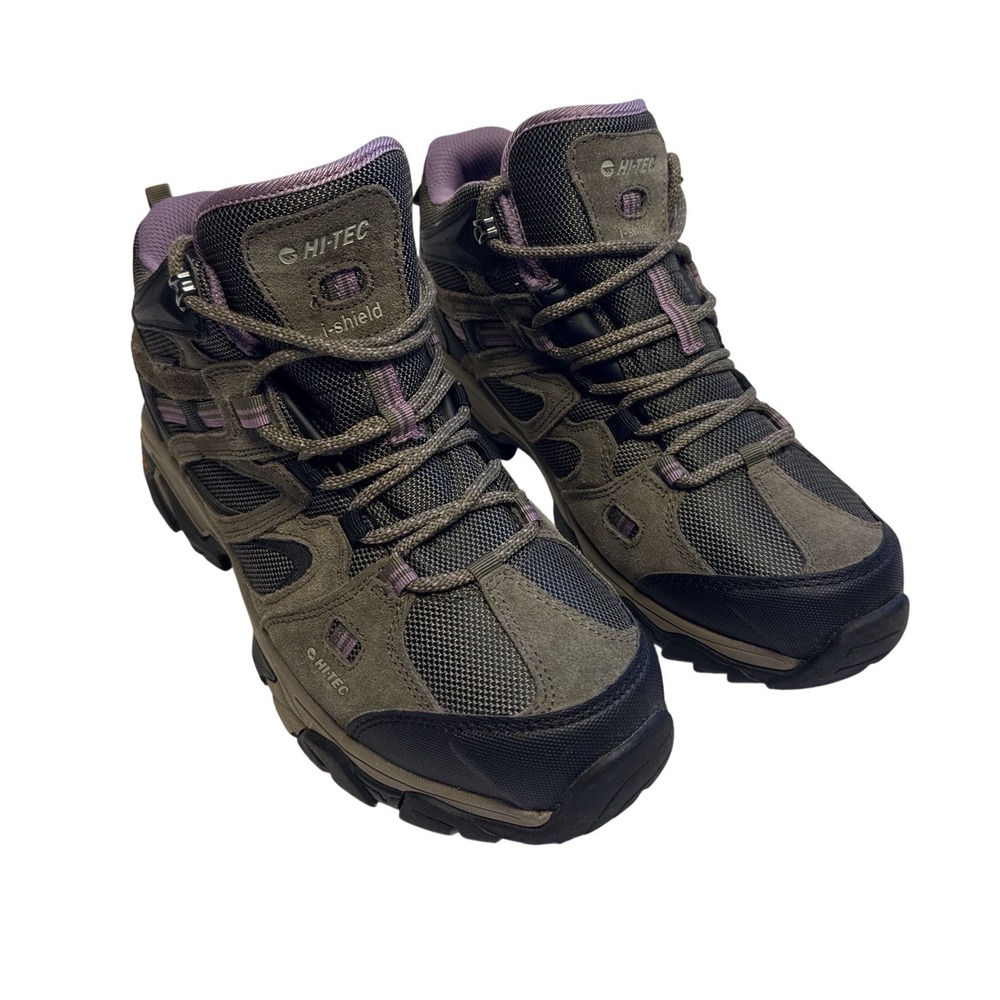 HI-TEC Women's Hiking Boots US 9M Purple & Gray H-9544 Waterproof (Like NEW)